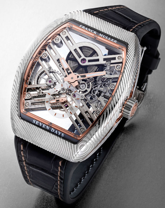 Franck Muller Vanguard Damascus Steel Sincere Platinum Jubilee Edition V 43 S6 SQT DAMAS SINCERE 70TH (5N) Replica Watch